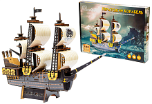 Дерев'яний 3D конструктор PuzzleOk Puz-00928 Піратський корабель
