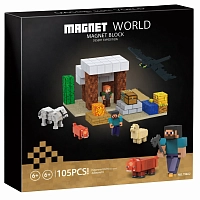 Магнітний конструктор Magnet World Майнкрафт T9922 Подорож пустелею