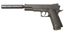 Пістолет Galaxy G.053B Colt 1911 з глушником