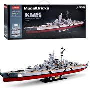 Конструктор Sluban M38-B1102 Військовий корабель Лінкор