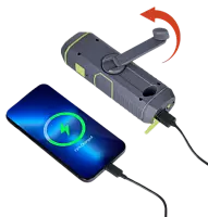 Ліхтар Kilnex з ручним генератором (динамо машина), Radio та Siren Alarm