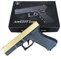 Іграшковий дитячий пістолет Vigor V313 Gold (Glock 17)
