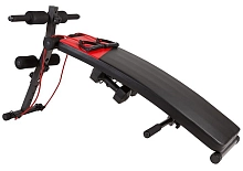 Лавка атлетична зігнута WorldSport (83122) S122, гантелі, еспандер 3-в-1 