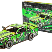 Дерев'яний 3D конструктор PuzzleOk Puz-00640 Muscle car GT