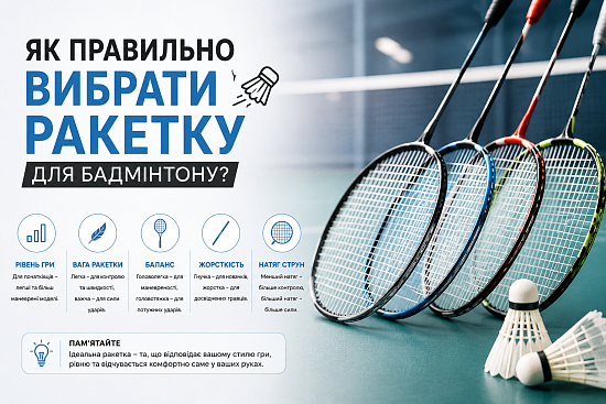 Як правильно вибрати ракетку для бадмінтону?